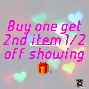 Buy one 🎁 item get a 2nd item 1/2 off!🎁